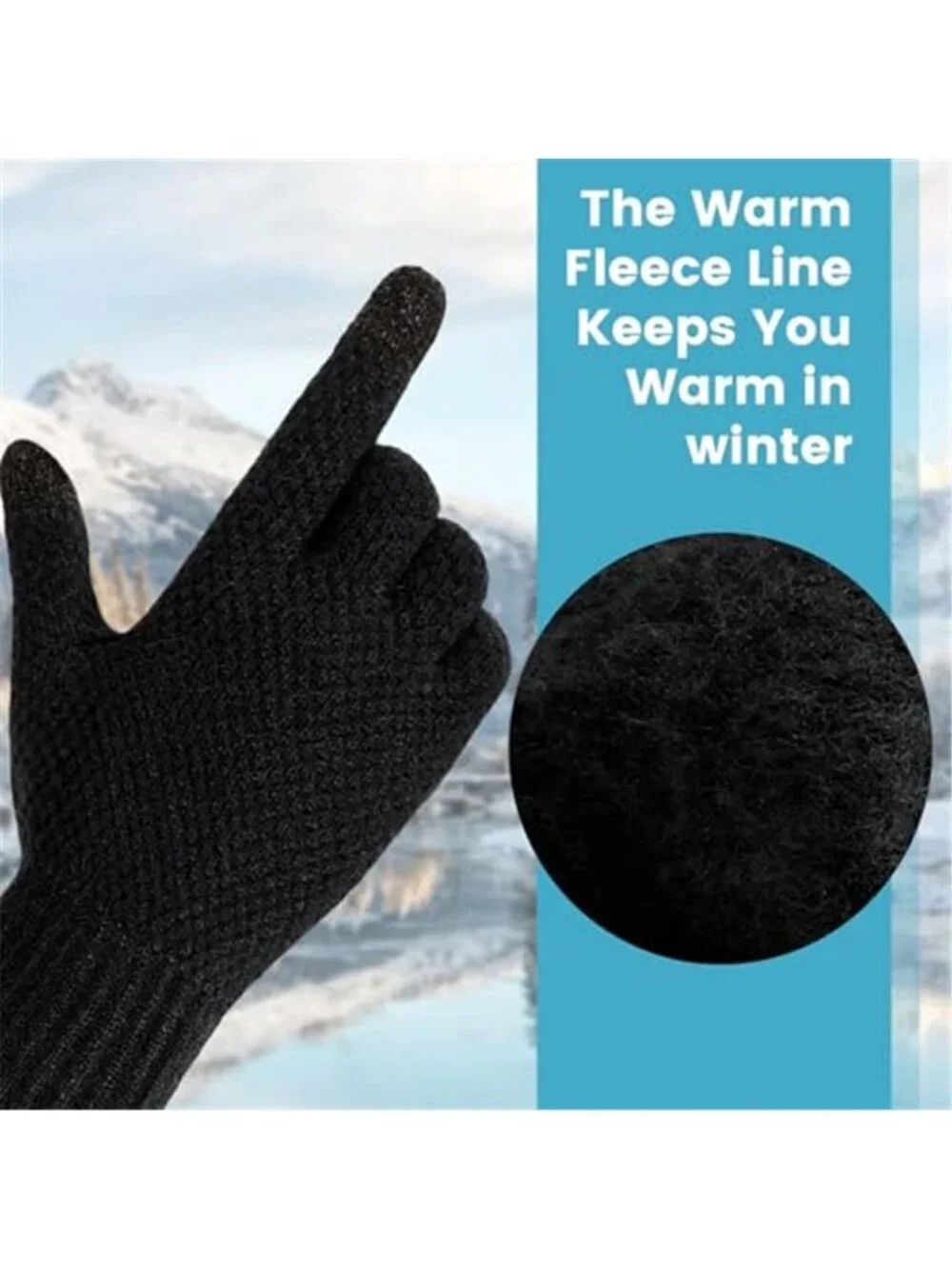 Womens Winter Gloves Touchscreen Knit Warm Stretch Soft Cold Weather Gloves
